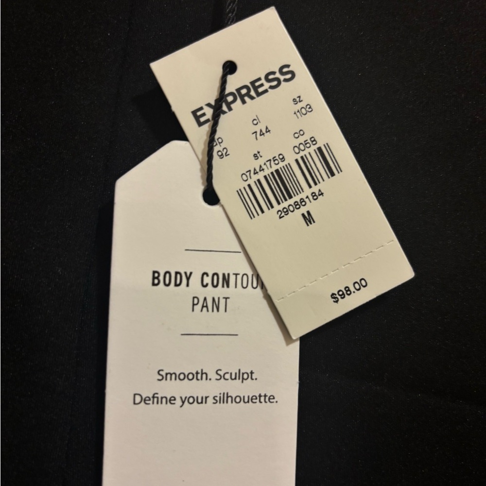 NWT Express Body Contour Super High Rise Black Flare Dress Pants Medium - Picture 5 of 6